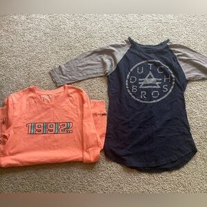 Set of 2 Dutch bros Shirts